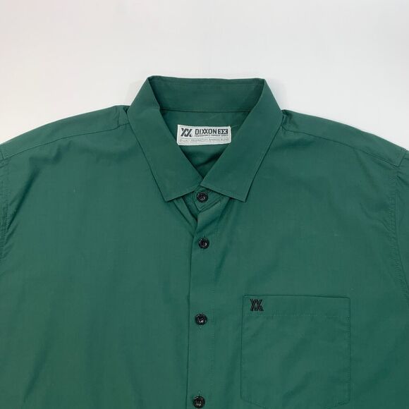 Dixxon Shirt Mens 3X Willow Green Short Sleeve Button Performance Bamboo Series - Picture 3 of 9